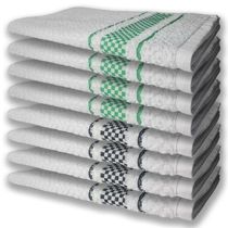 8 Panos De Prato Atoalhado Felpudo Premium 4 Verde 4 Preto