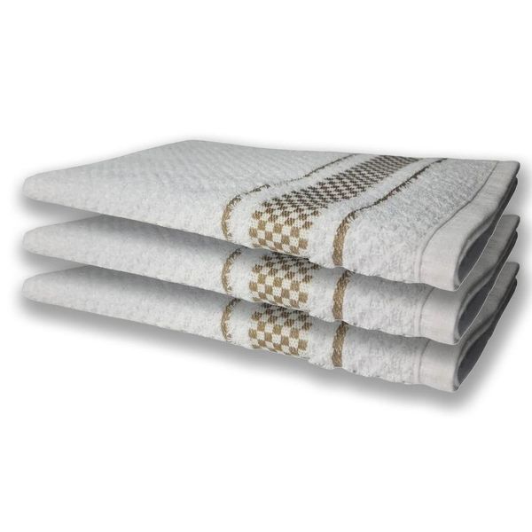 3 Panos De Prato Atoalhado Felpudo 370g/m² Premium Marrom