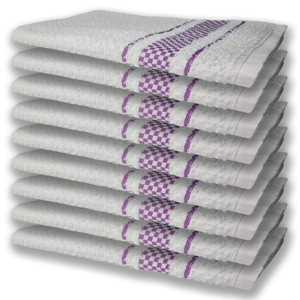 9 Panos De Prato Atoalhado Felpudo Premium Roxo