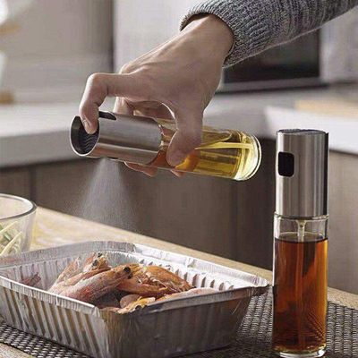 Kit 2 Spray Pulverizador Galheteiro Vinagre Azeite Prata (Kit2)