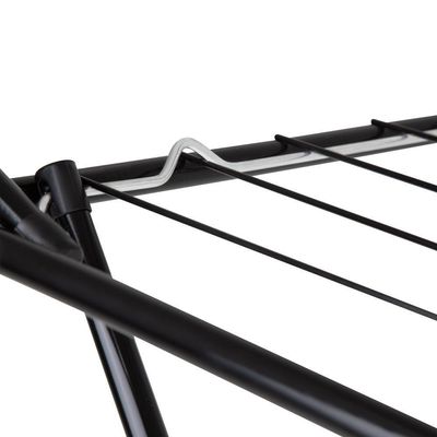 Varal De Chão Com Abas Retrátil Slim Preto Mor