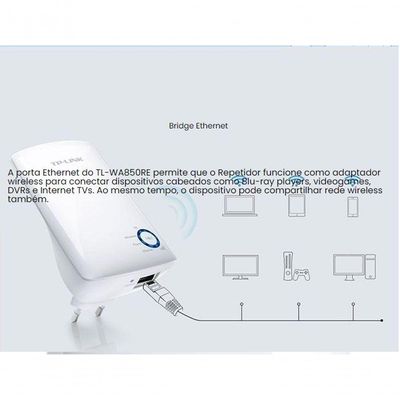 Repetidor Tp-Link Wireless Tl-Wa850Re 300Mbps Combotao Wps - Tpn0028