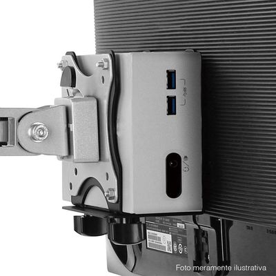 Suporte Para Nuc, Thin Client, Liva E Mini Pc Suspenso Multifuncional Universal Plmsc01