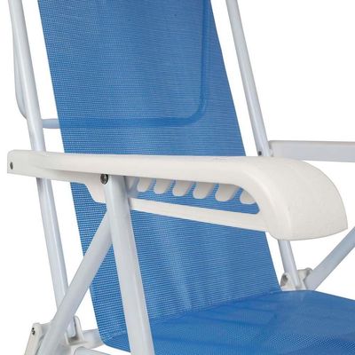 Cadeira De Praia Piscina Reclinável 8 Posições Sannet Mor Cor:azul Azul