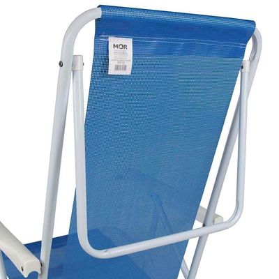 Cadeira De Praia Piscina Reclinável 8 Posições Sannet Mor Cor:azul Azul
