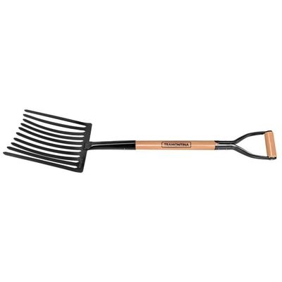 Forcado para Cascalho com 10 Dentes em Aço 74 Cm