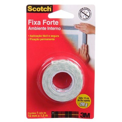Fita Dupla Face De Espuma 3M Ambiente Interno 12X1,5 Metros