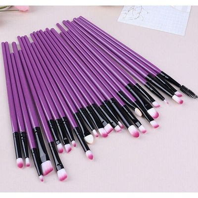 Kit Pincéis Maquiagem 32 Peças Estojo Organizador Roxo