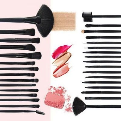 Kit Pinceis Maquiagem Profissional 32 Peças Com Estojo