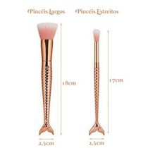 Kit Pinceis Maquiagem 10 Peças Cabo Sereia 906 Lorben