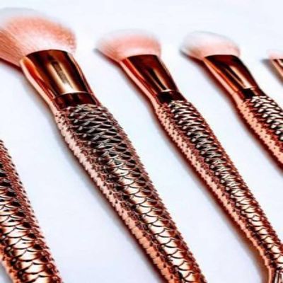 Kit Pinceis Maquiagem 10 Peças Cabo Sereia 906 Lorben