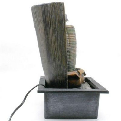Fonte Água Decorativa Resina Cascata Iluminação Led Bivolt