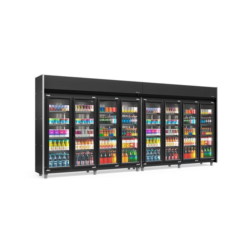 Geladeira/refrigerador 3160 Litros 8 Portas Preto - Gelopar - 220v - Geas-8p Lb Pr