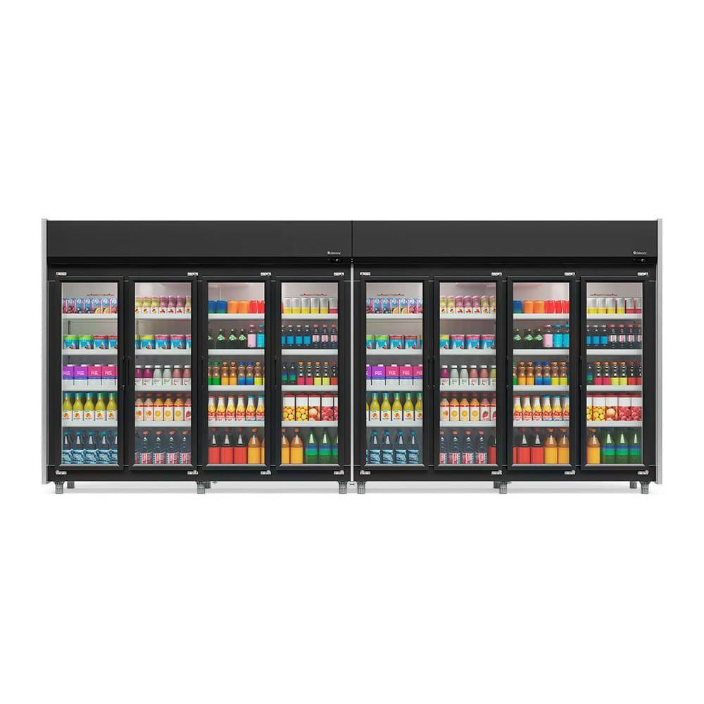 Geladeira/refrigerador 3160 Litros 8 Portas Preto - Gelopar - 220v - Geas-8p Pr