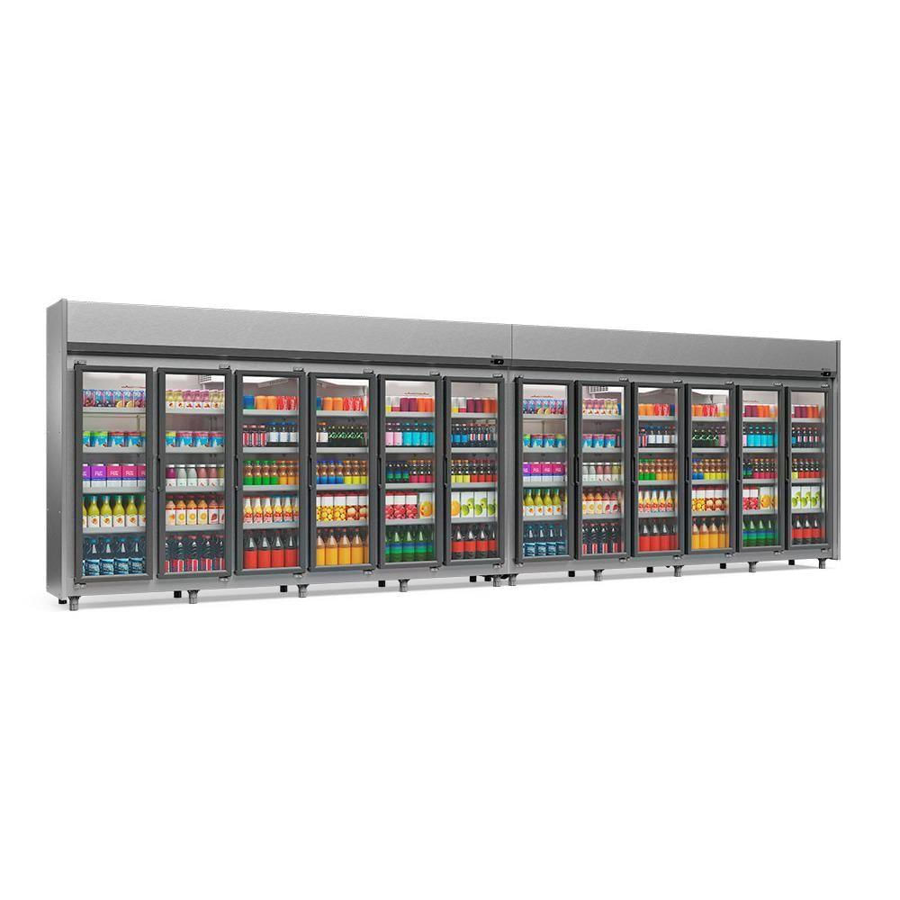 Geladeira/refrigerador Litros 12 Portas Inox - Gelopar - 220v - Geas-12p Ti