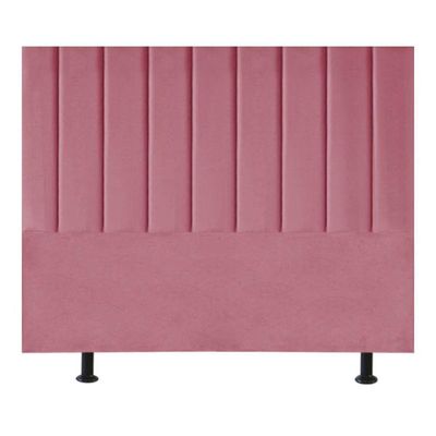 Cabeceira Estofada Cama Box King 195 Cm Marina Suede rosa