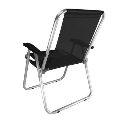 Cadeira Praia Max Alumínio Oversize Reforçada Até 140kg Zaka Cor:preto Preto