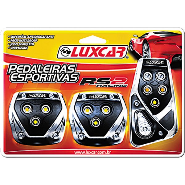 Kit Pedaleira Esportiva com 3 Peças 8850 Luxcar Sortido