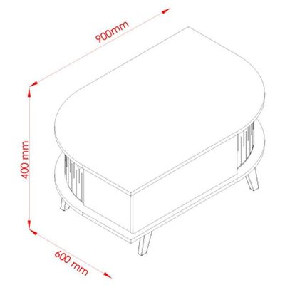 Rack Bancada Suspensa Modena Com Mesa De Centro Indianápolis Calacata Off White - Madetec