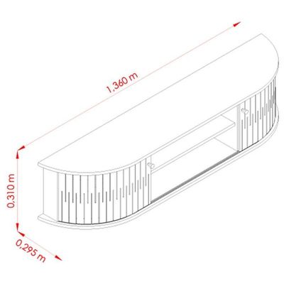 Rack Bancada Suspensa Modena Calacata Off White - Madetec