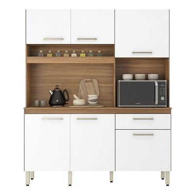 Kit Cozinha Compacta Ambiente álamo Amêndola Touch Branco - Demóbile
