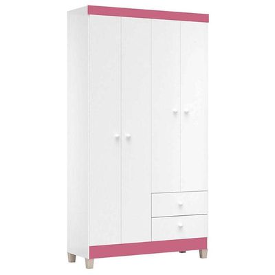 Guarda Roupa Infantil Ternura Baby 4 Portas Branco Flex - Incorplac