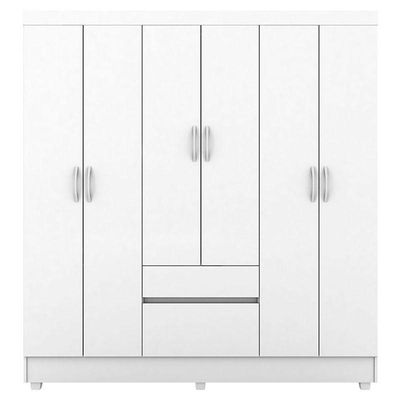 Guarda Roupa Infantil Flash 2 Branco Rosa Flex - Demóbile