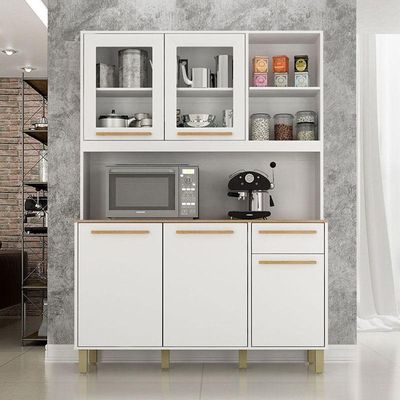 Armário De Cozinha Rubi Branco Cinamomo - Valdemóveis
