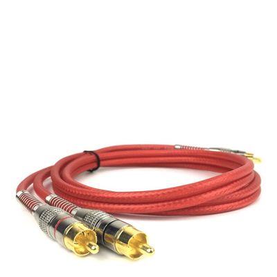 Cabo RCA Macho X Macho Technoise 400 PRO Blindado 5MM Vermelho - 1M