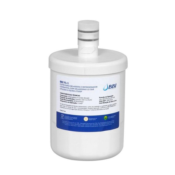 Refil Filtro Bbi Fl-1 Para Geladeira Refrigerador Lg Lt500p