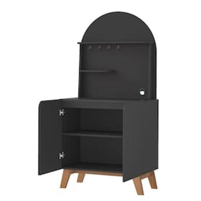 Cantinho do Café Artely Viena com 2 portas e 3 prateleiras – 80cm de largura Preto