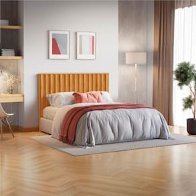Cabeceira Casal/Queen Size Móveis Europa Vitória Ripada com Detalhes em Baixo Relevo - 166cm de largura Bege