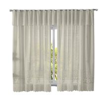 Cortina Renda Interlar Valência Lisa 280 x 120cm Marfim