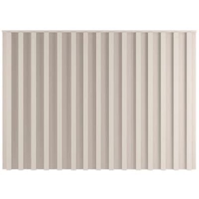 Cabeceira Casal/Queen Size Móveis Europa Vitória Ripada com Detalhes em Baixo Relevo - 166cm de largura Off White
