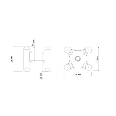 Espaçador Plástico Tipo Cadeirinha Tramontina 15 X 20 Mm Para Ferragens (saco Com 100 Un.)