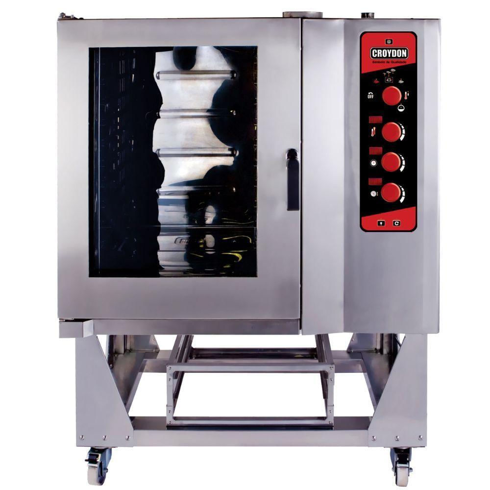 Forno Combinado Elétrico 20gns 1-1 H102e Trifásico Croydon Forno 20gns 220v
