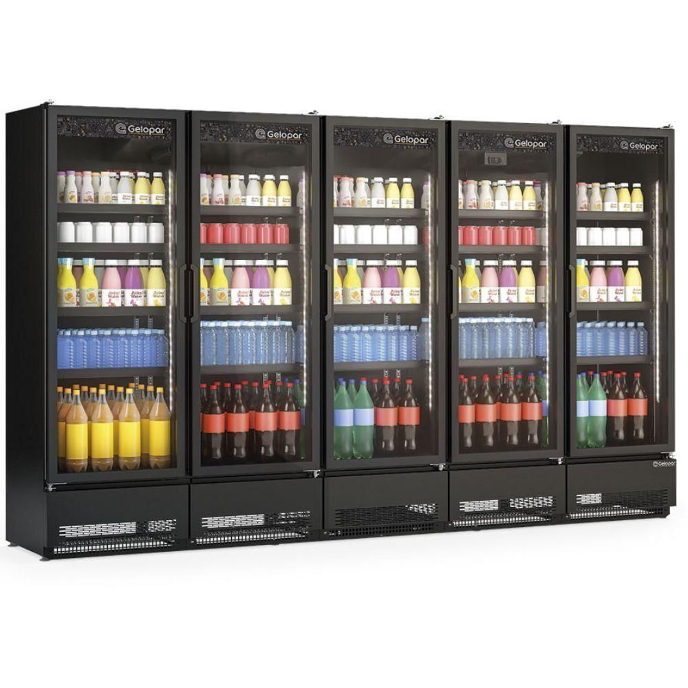 Geladeira/refrigerador 2492 Litros 5 Portas Preto - Gelopar - 220v - Gcvr-2500 Cb Pr