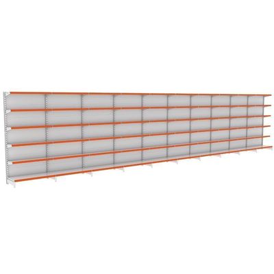 Kit 10 Módulos De Gôndolas Parede 2,02 Fit40 Amapá Expositor Branco