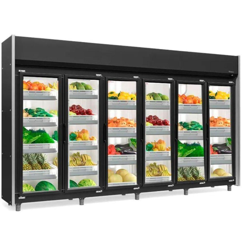 Geladeira/refrigerador 2340 Litros 6 Portas Preto - Gelopar - 220v - Geas-6p Pr