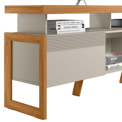 Rack para TV Esmeralda até 60 Polegadas Linea Brasil Nature/Offwhite