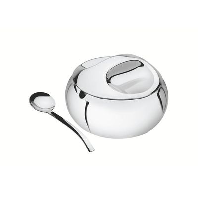 Açucareiro Aço Inox Com Tampa E Colher Tramontina