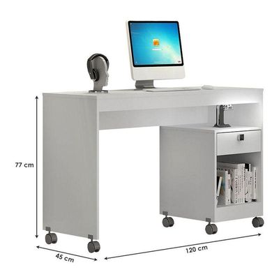 Mesa Para Computador Giga E Multiuso Flex Branco - Valdemóveis