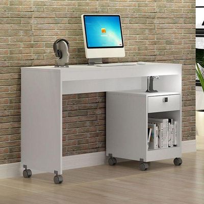 Mesa Para Computador Ambiente Giga Branco - Valdemóveis