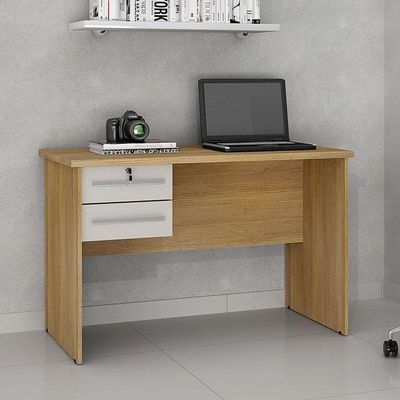 Mesa Para Computador Ambiente Byte Cinamomo Off White - Valdemóveis