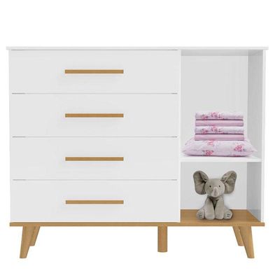 Cômoda Infantil Ludmila Branco Bétula - Carolina