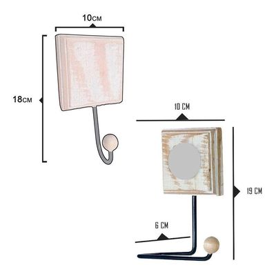 Kit Banheiro 3 Peças Toalheiro Cabideiro Porta Papel Papel Cor Branco