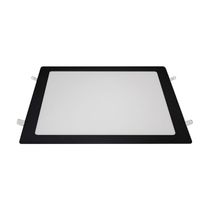 Painel De Led Blumenau Slim Quadrado De Embutir 24w Bivolt Preto 6500k Luz Branca