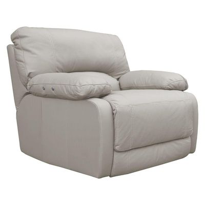 Poltrona Reclinável Elétrico Asmará Power Touch Small Couro Off White - Gran Belo