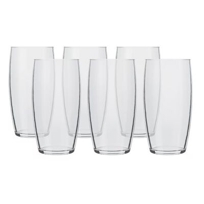 Conjunto 6 Copos Nadir Oca Long Drink de Vidro Liso 300ml