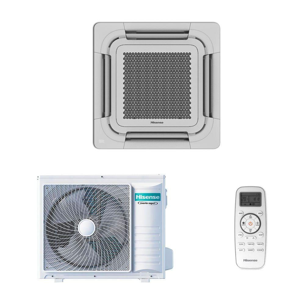 Ar Condicionado Split Cassete 4 Vias Hisense Inverter 36.000 BTUs Frio 220V R-32